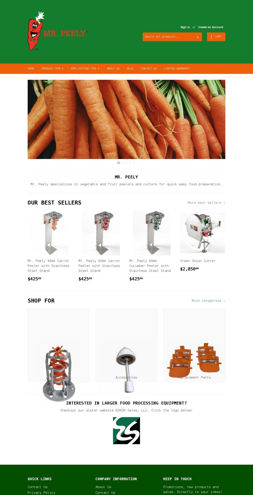 mrpeely.com shopify website screenshot