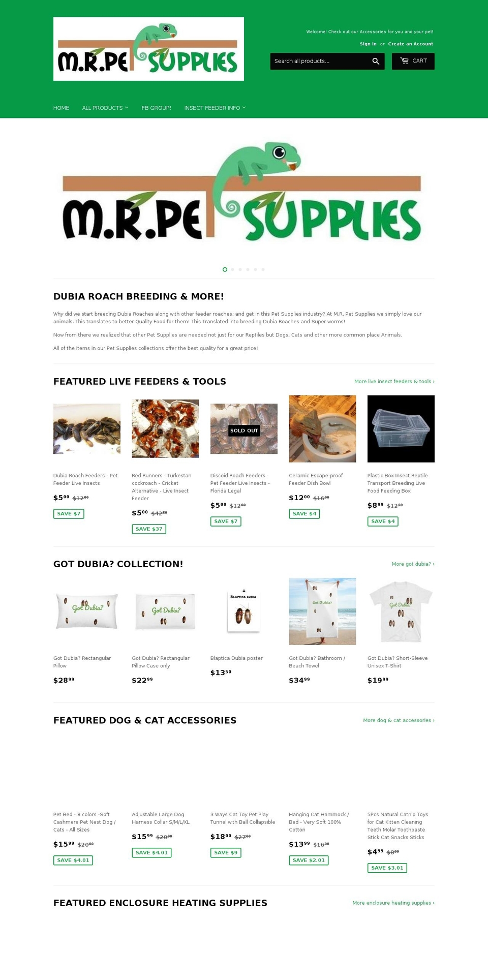 mrpetsupplies.com shopify website screenshot