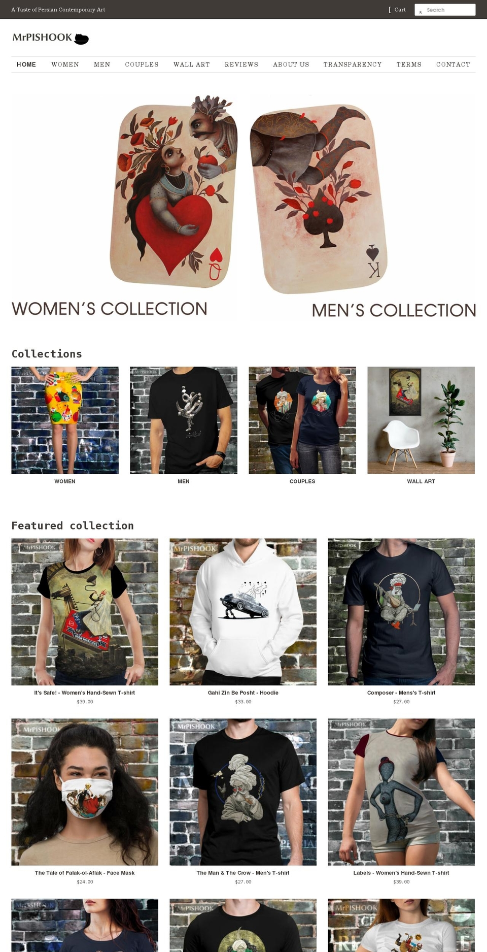 mrpishook.com shopify website screenshot