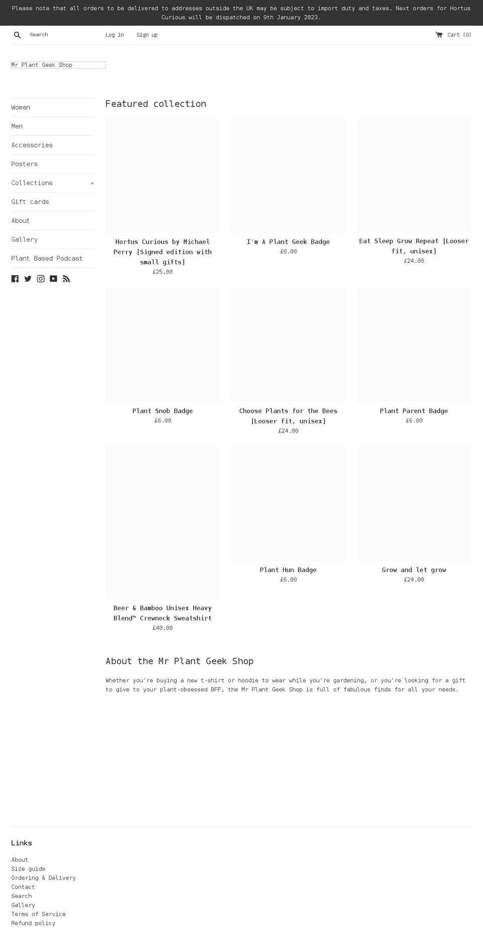 mrplantgeekshop.com — Shopify storefront screenshot