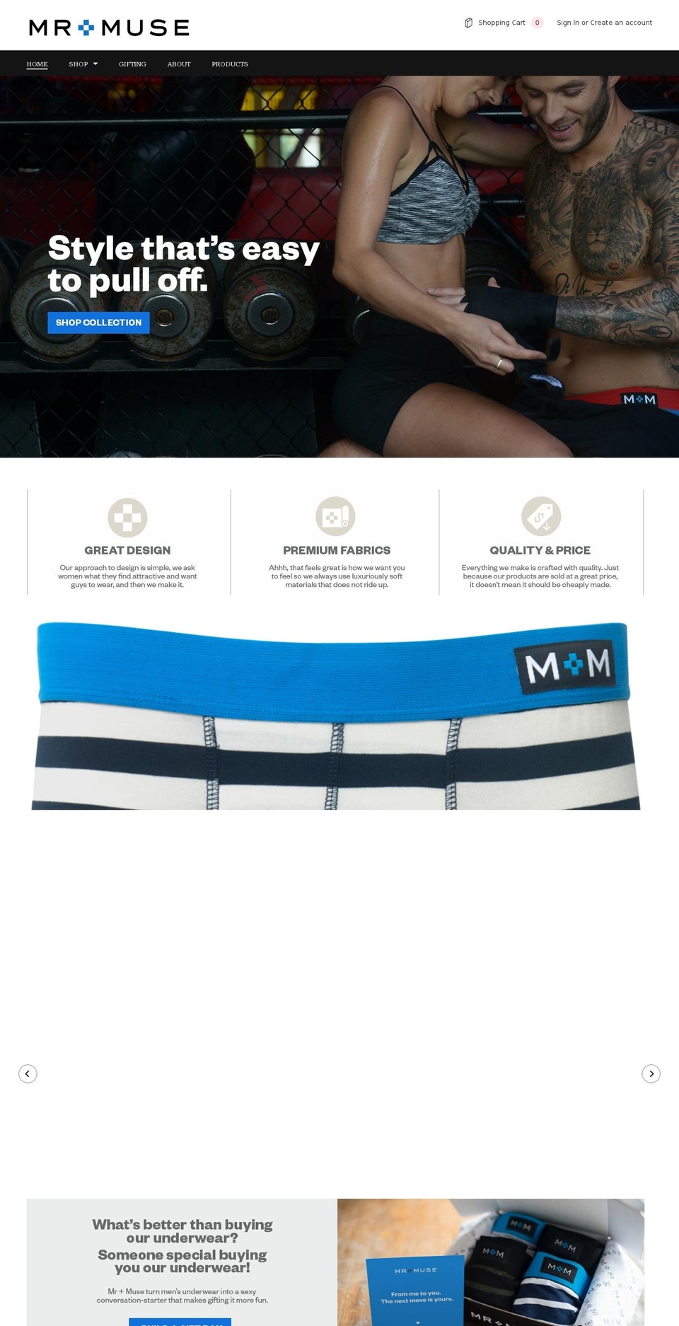 mrplusmuse.com shopify website screenshot