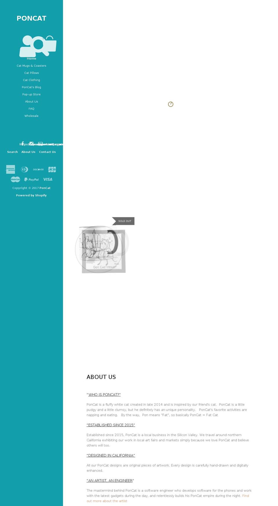 mrponcat.com shopify website screenshot
