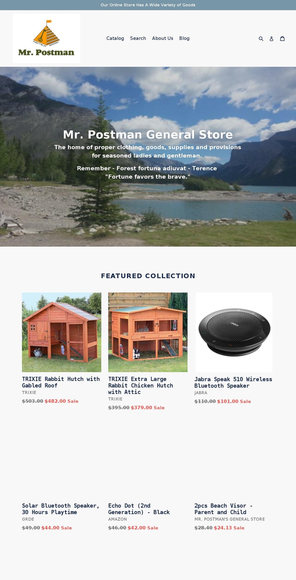 mrpostmanstore.com — Shopify storefront screenshot
