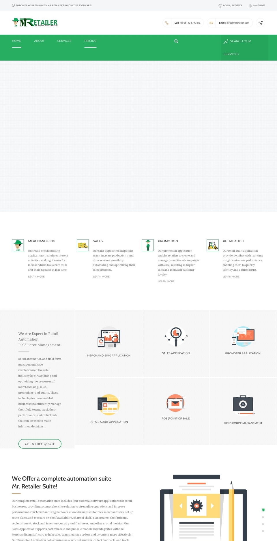 mrretailer.com — Shopify storefront screenshot