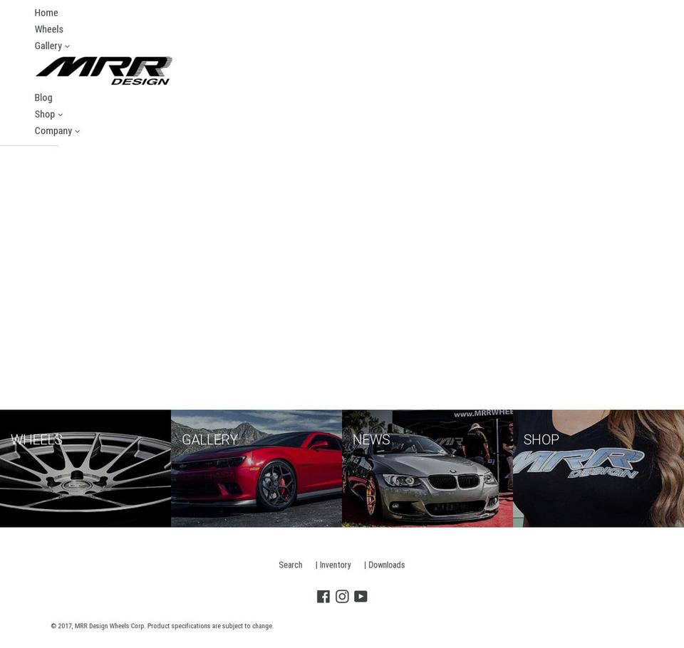 mrrwheels.com shopify website screenshot