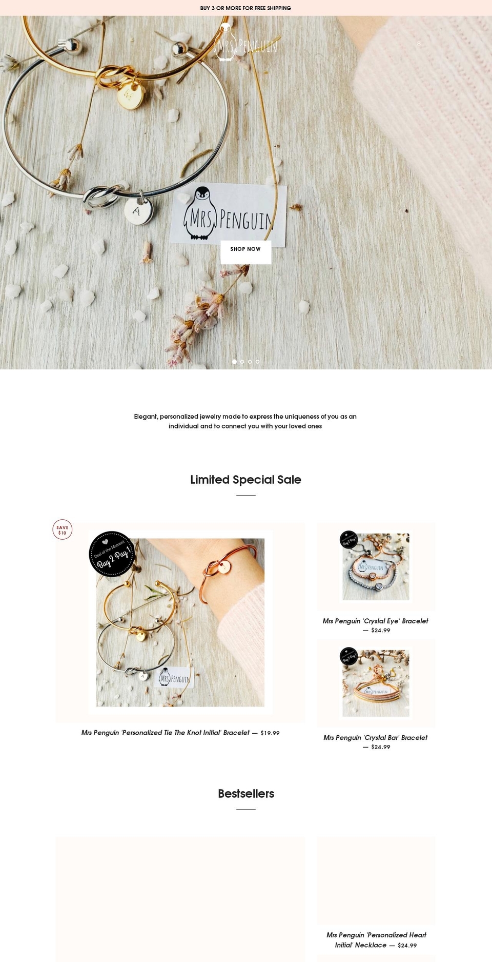 mrs-penguin.com shopify website screenshot
