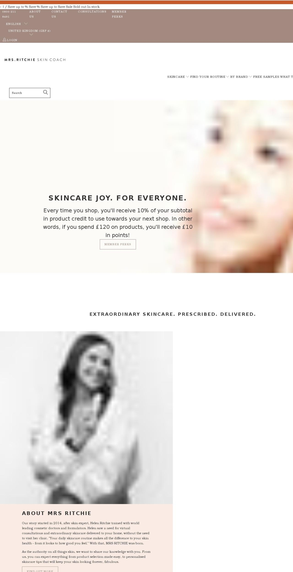 mrs-ritchie.com shopify website screenshot