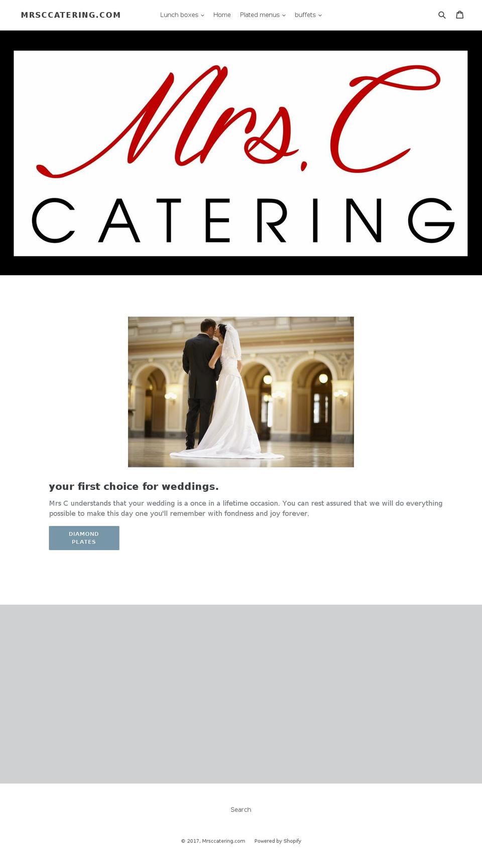 mrsccatering.com shopify website screenshot