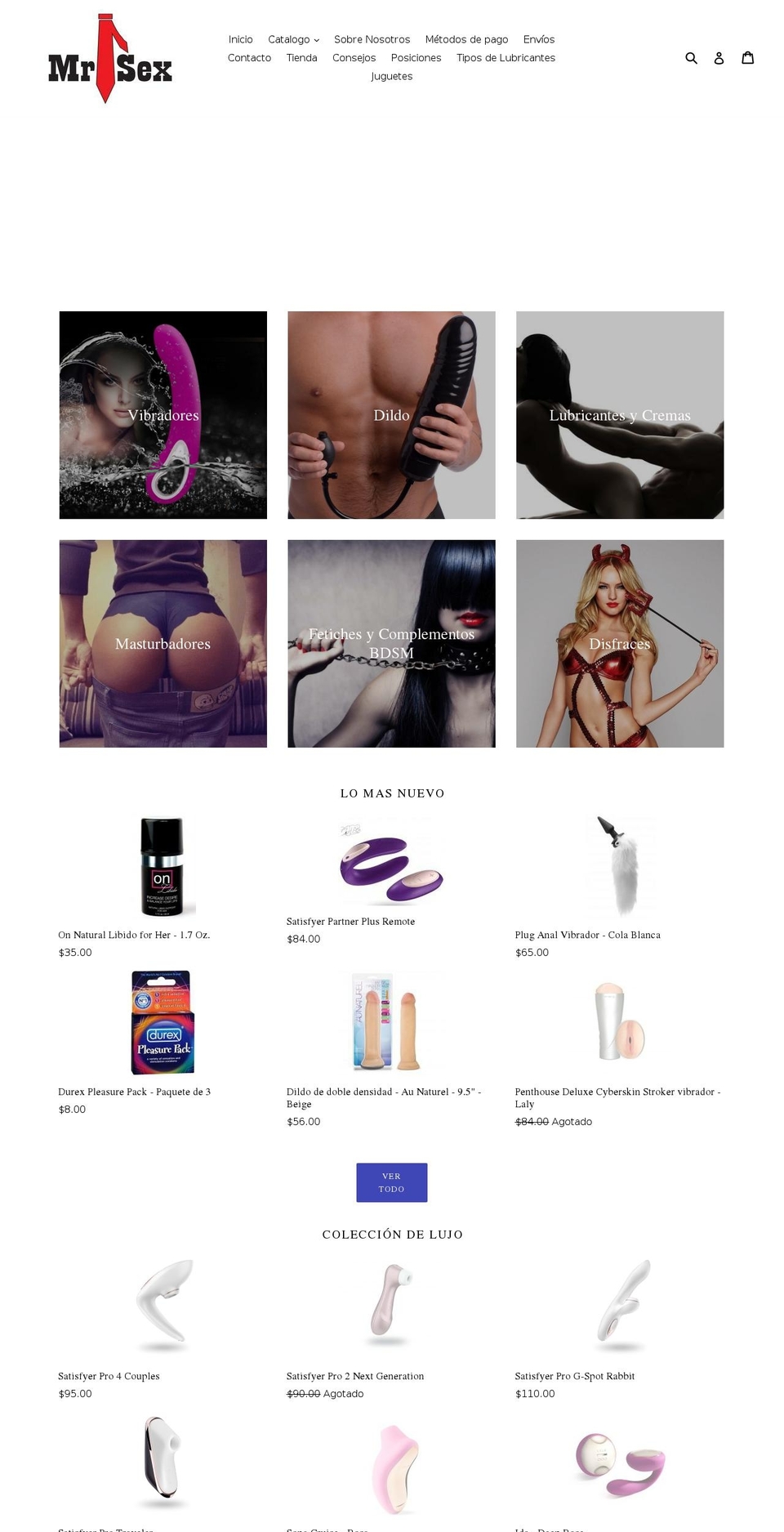 mrsexpty.com shopify website screenshot