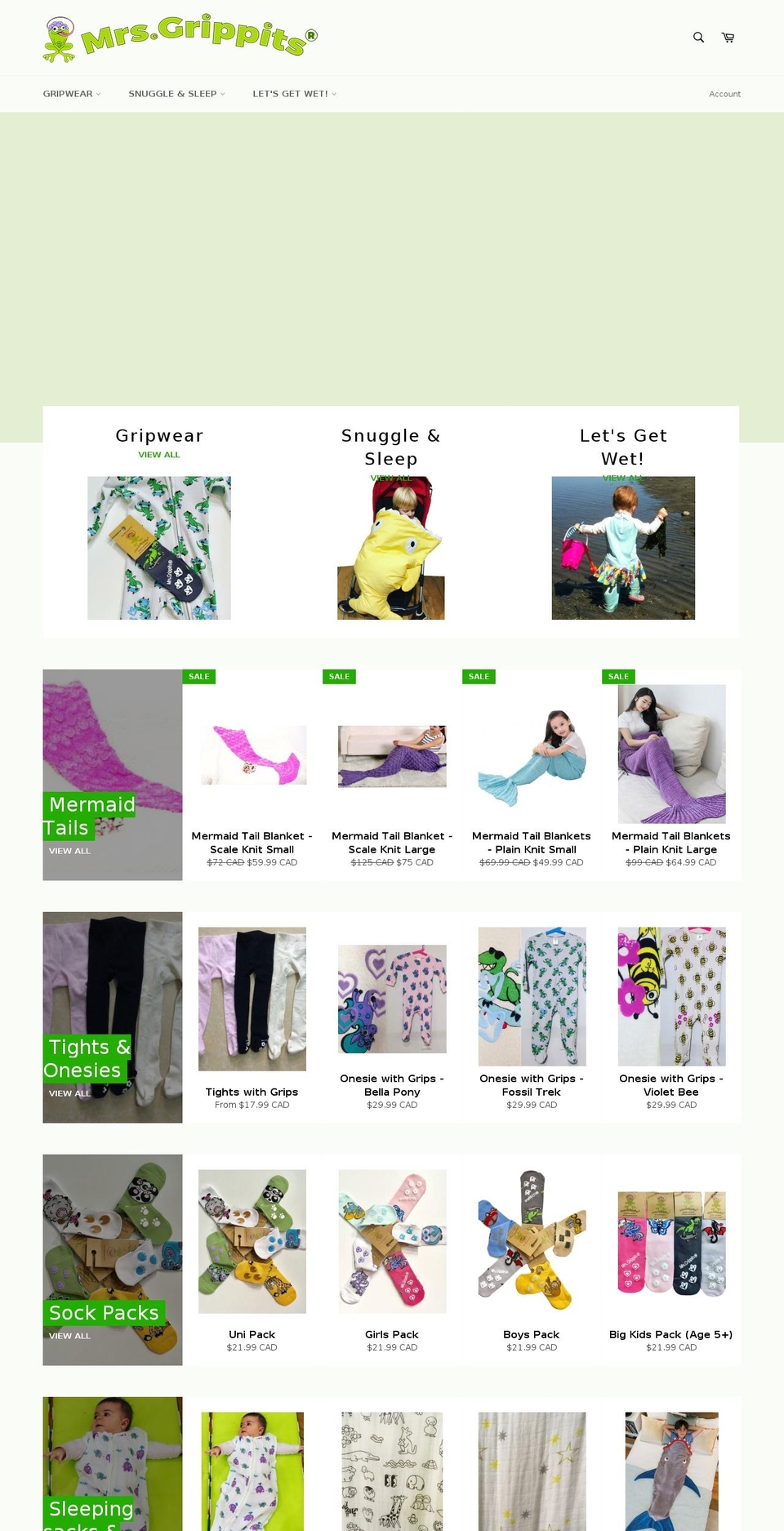 mrsgrippits.com shopify website screenshot