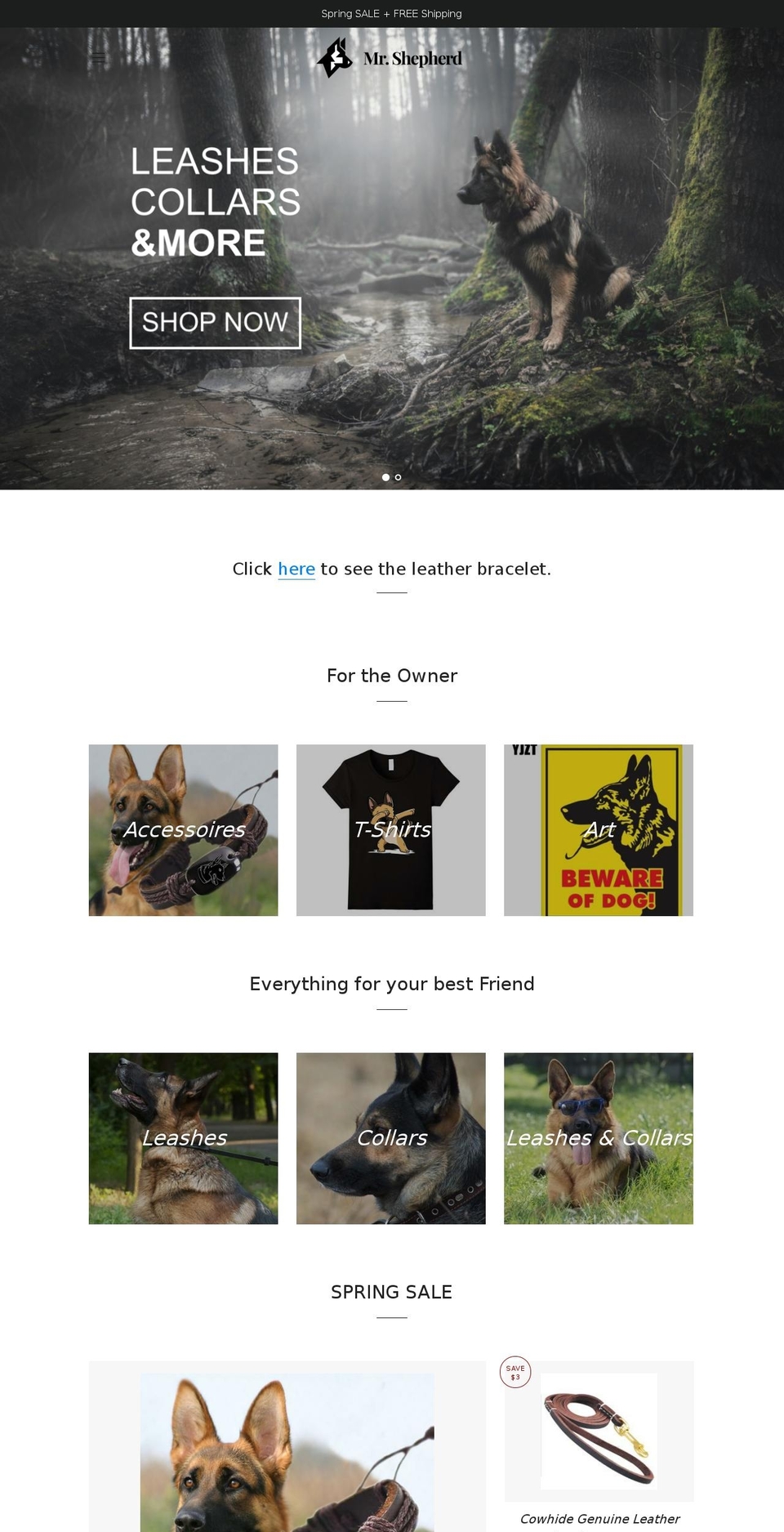 mrshepherd.net shopify website screenshot