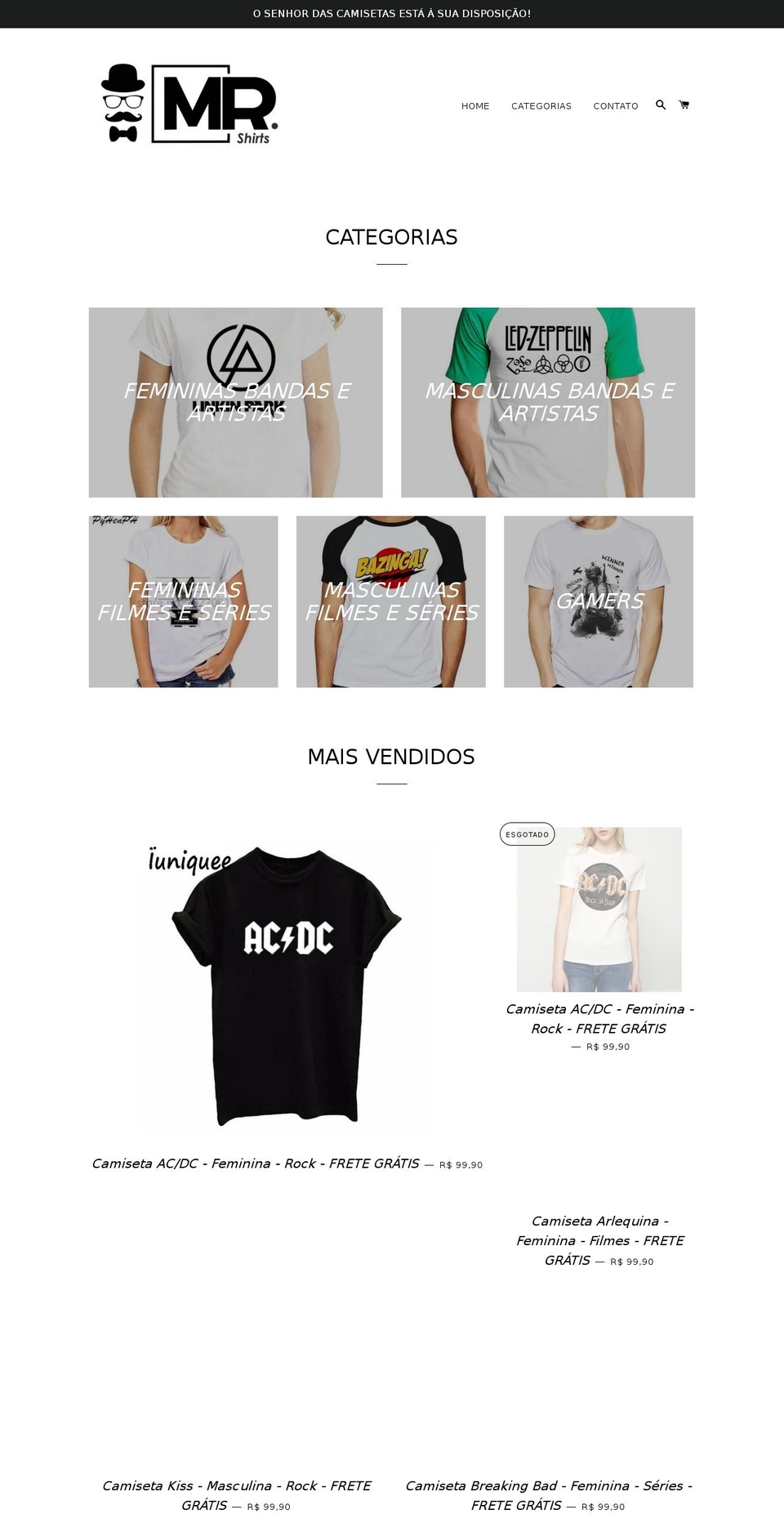 mrshirts.com.br shopify website screenshot