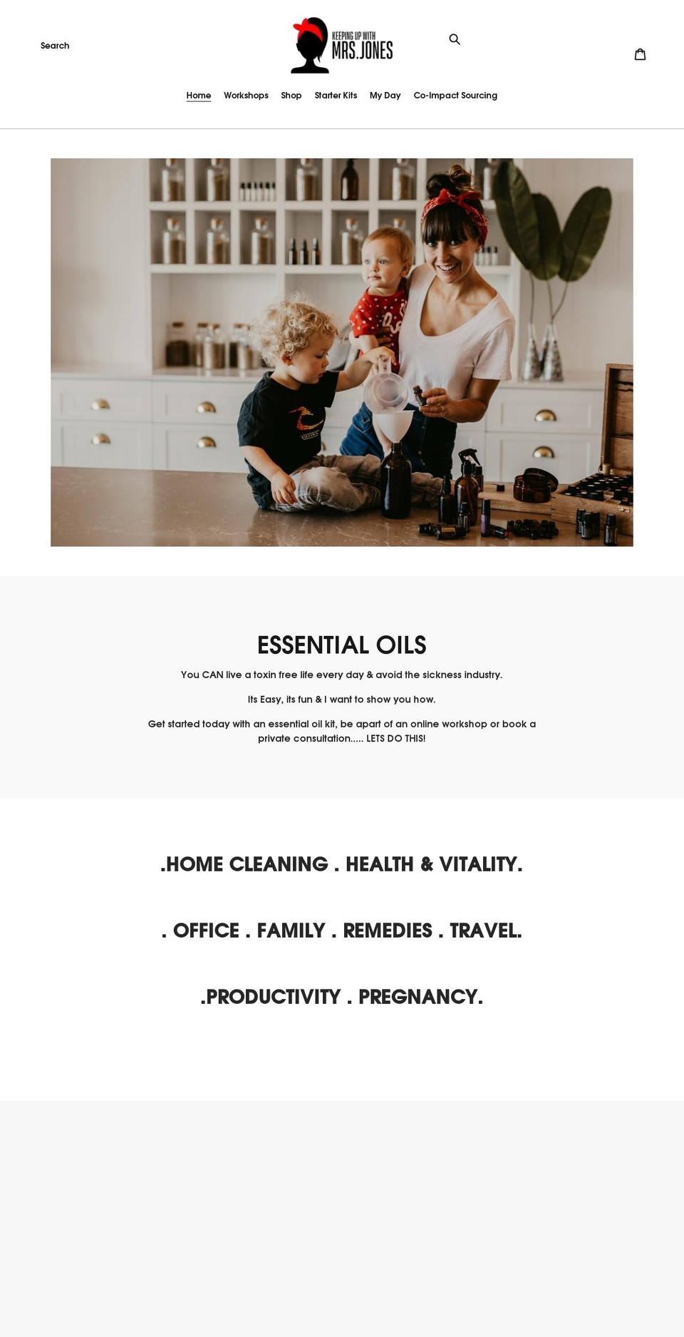 mrsjones.me shopify website screenshot