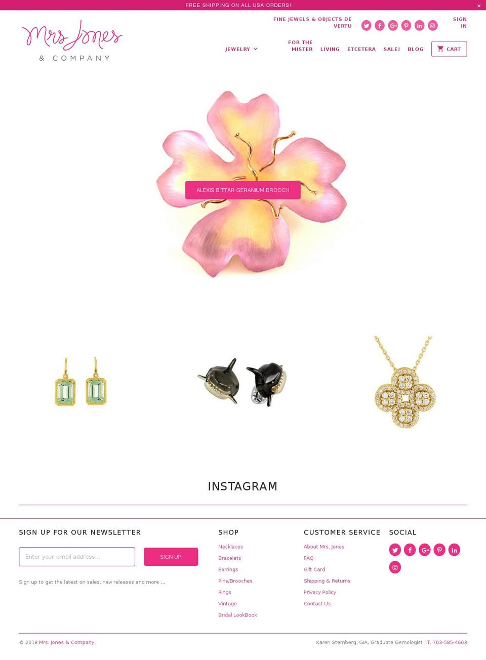 mrsjonesandcompany.com — Shopify storefront screenshot