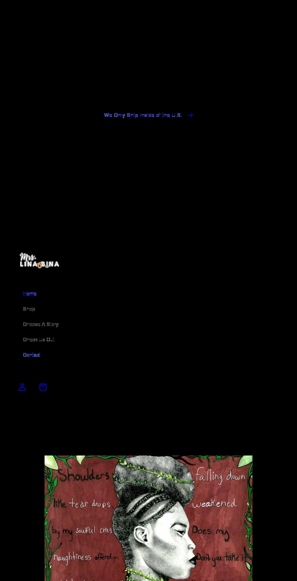 mrslinabina.com shopify website screenshot