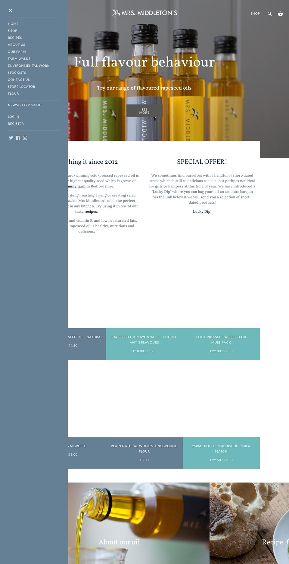 mrsmiddleton.co.uk shopify website screenshot