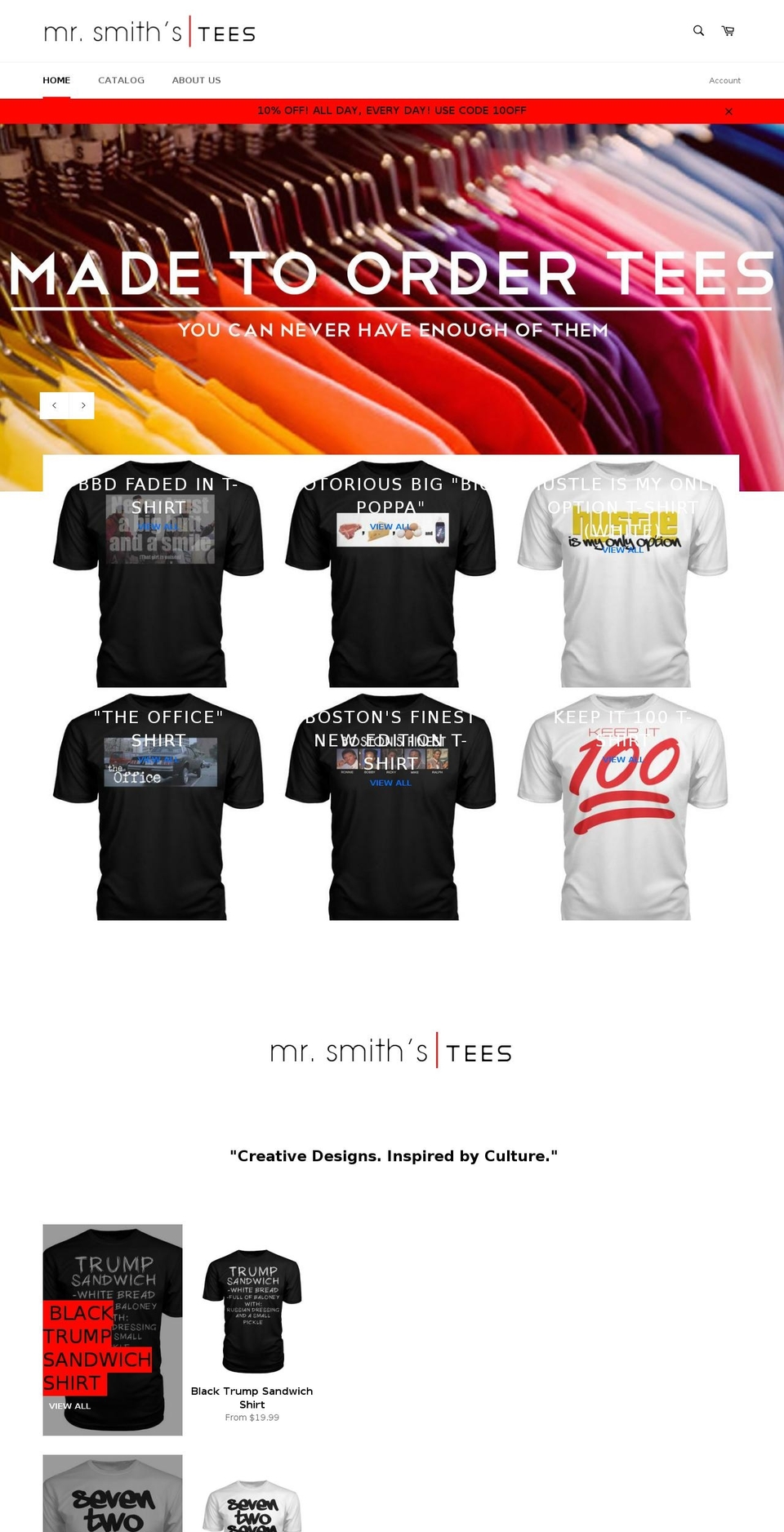 mrsmithstees.com shopify website screenshot