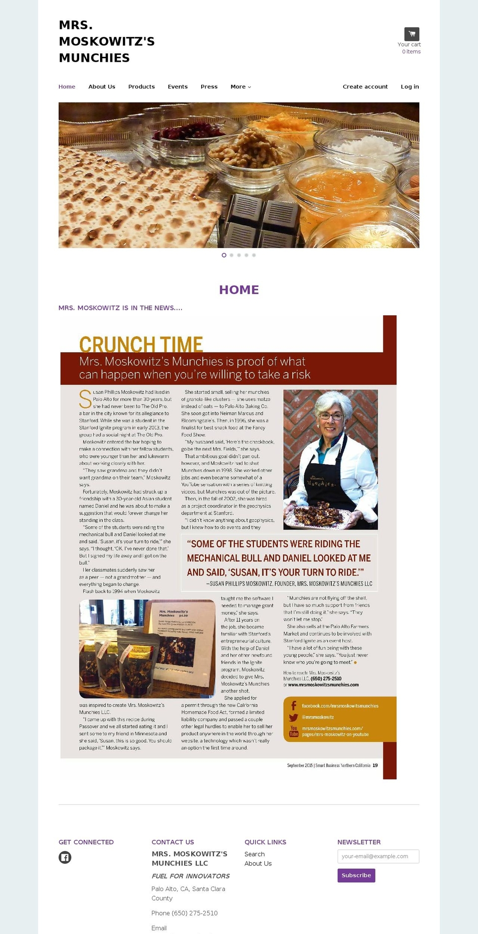 mrsmoskowitzsmunchies.com — Shopify storefront screenshot