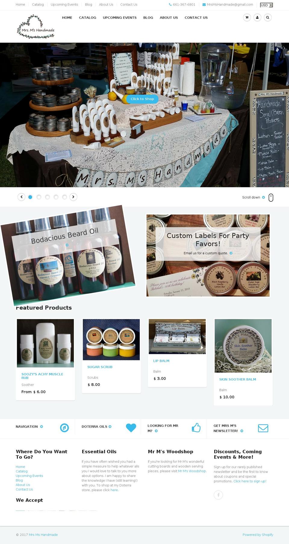 mrsmshandmade.com shopify website screenshot