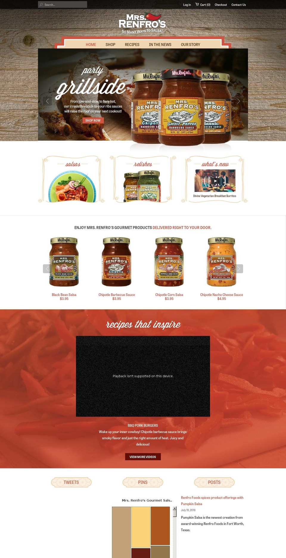 Renfro-recipe-sort Shopify theme site example mrsrenfro.com