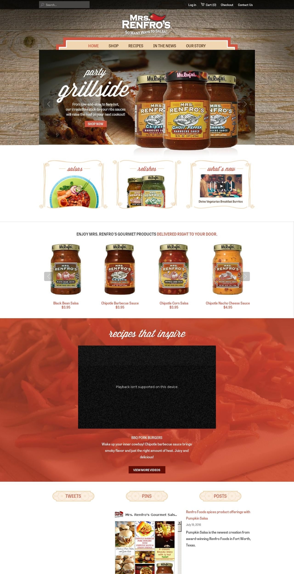 Renfro-recipe-sort Shopify theme site example mrsrenfros.com