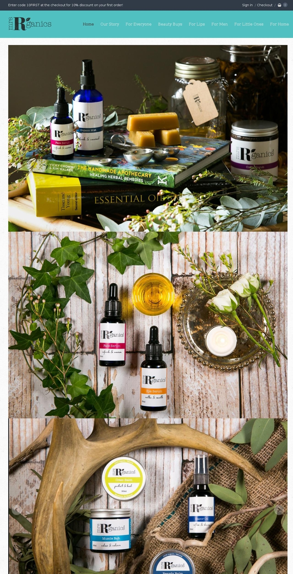 mrsrganics.com — Shopify storefront screenshot