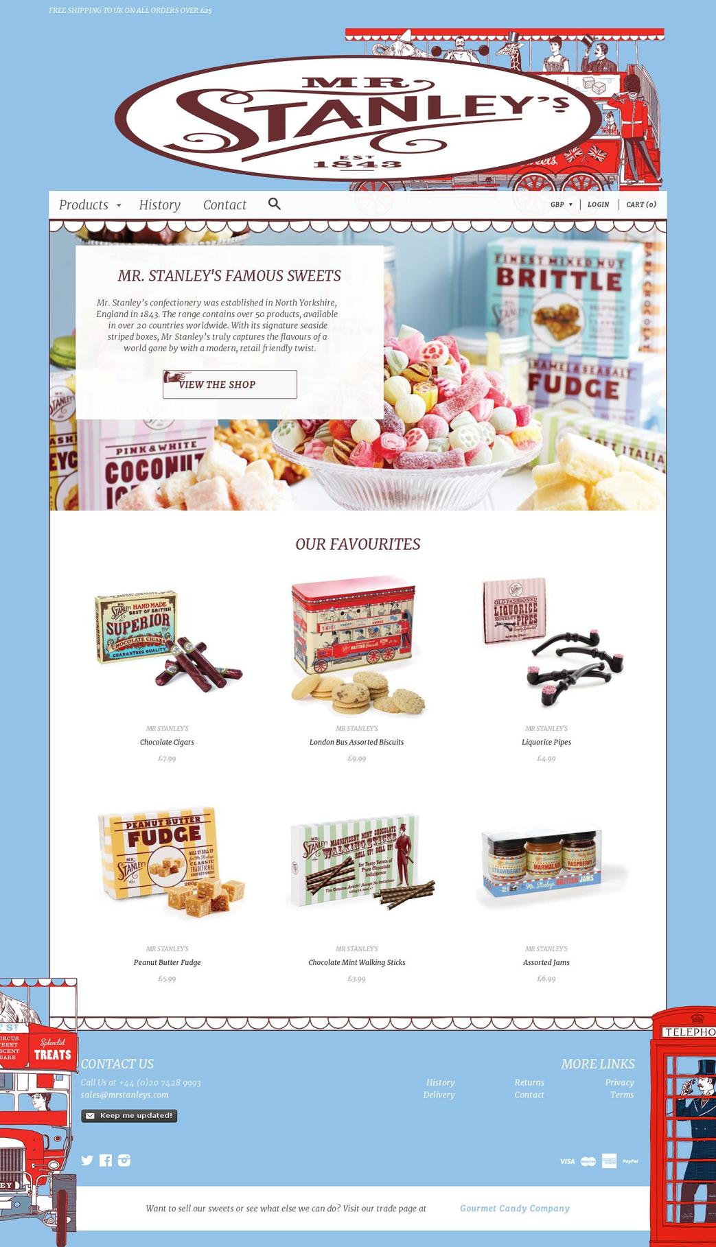 Cascade Shopify theme site example mrstanleys.co.uk