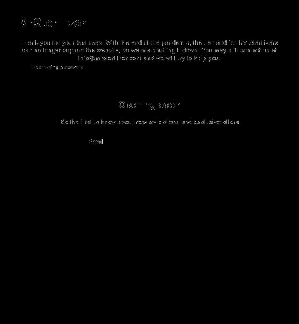 mrsterilizer.com shopify website screenshot