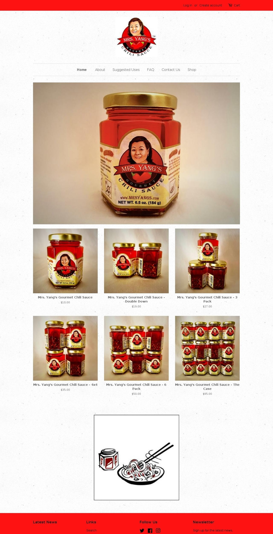 mrsyangs.com — Shopify storefront screenshot