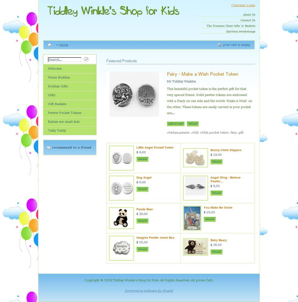 Onyx Shopify theme site example mrtiddleywinkles.com