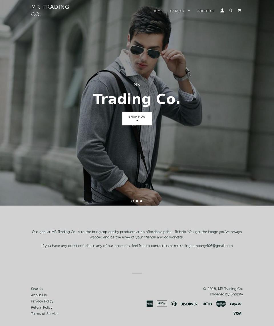 mrtradingcompany.com — Shopify storefront screenshot