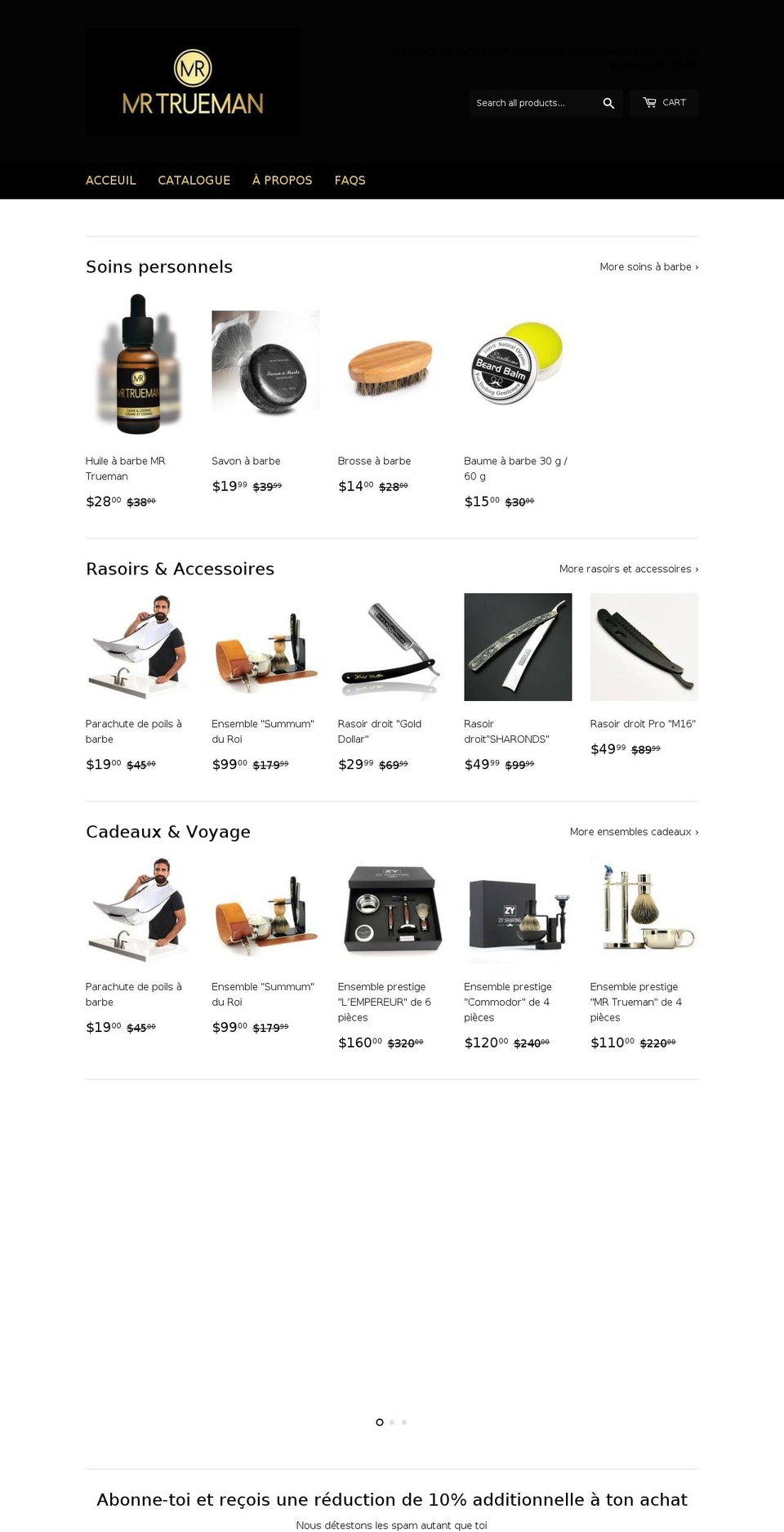 mrtrueman.com — Shopify storefront screenshot
