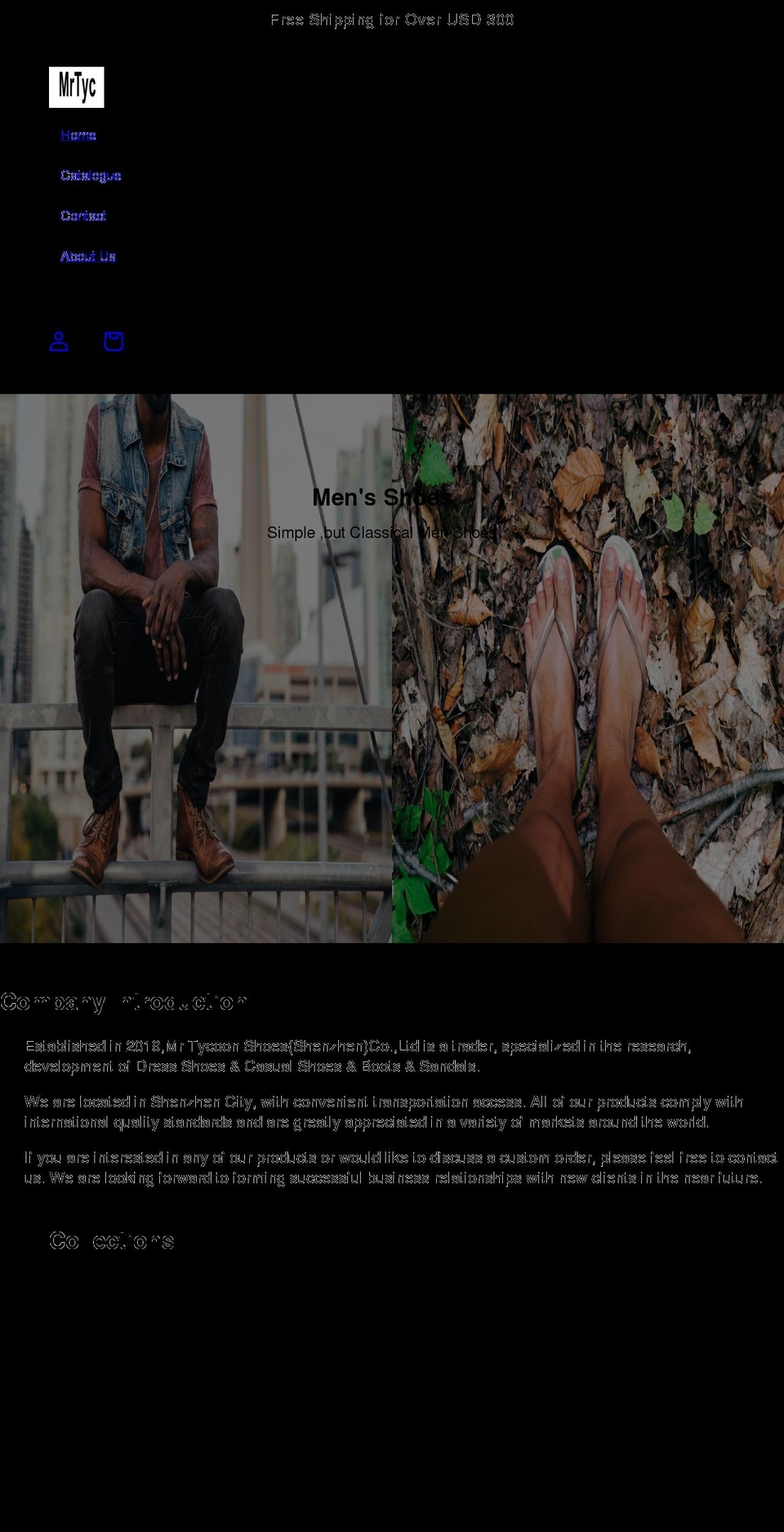 mrtycoonshoes.com shopify website screenshot