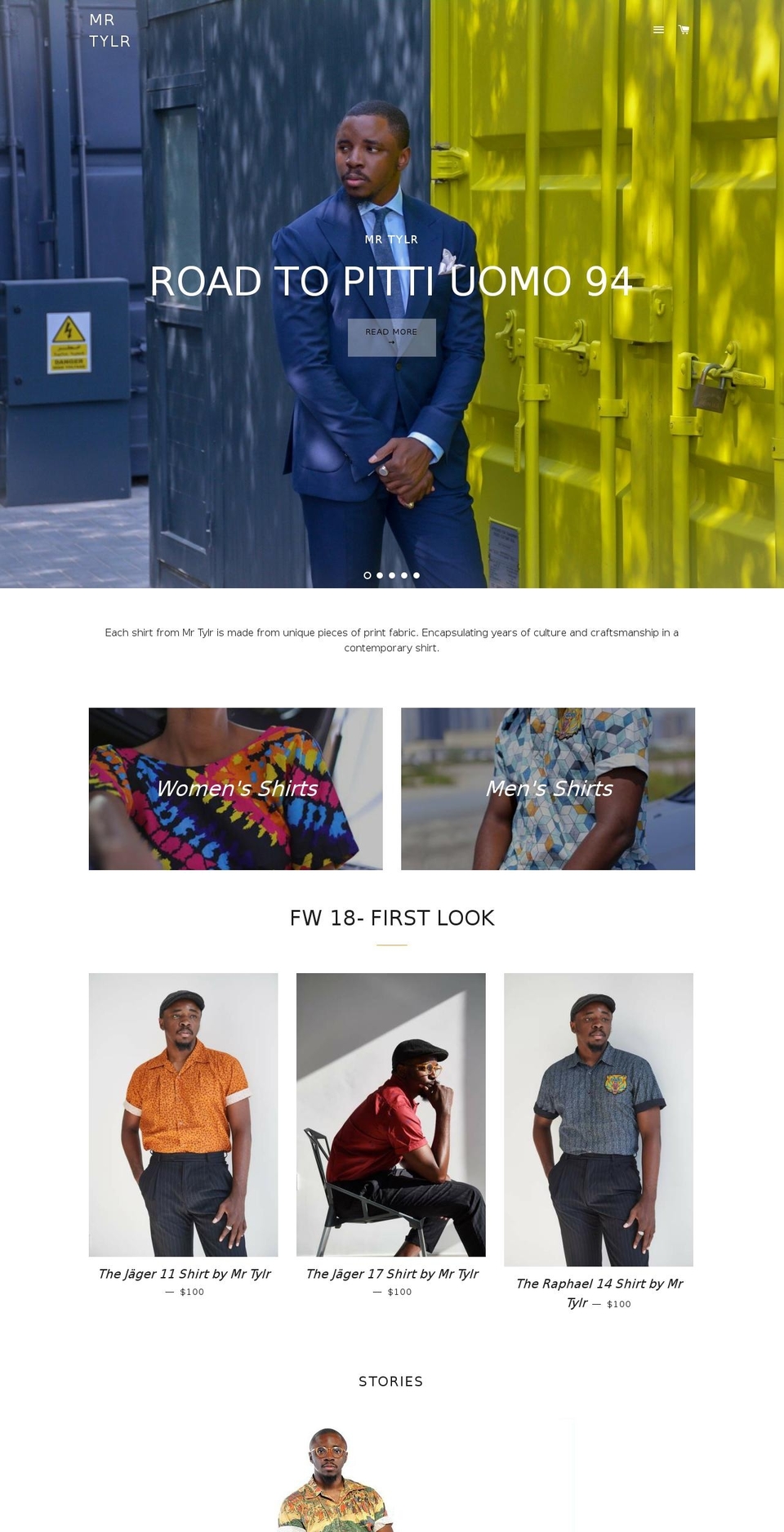 mrtylr.com — Shopify storefront screenshot