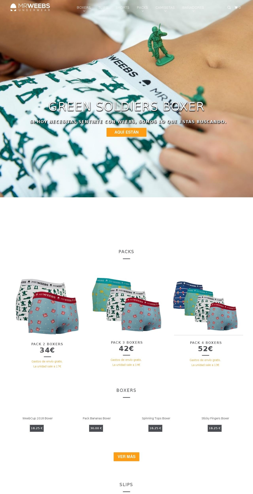 mrwebbs.com — Shopify storefront screenshot