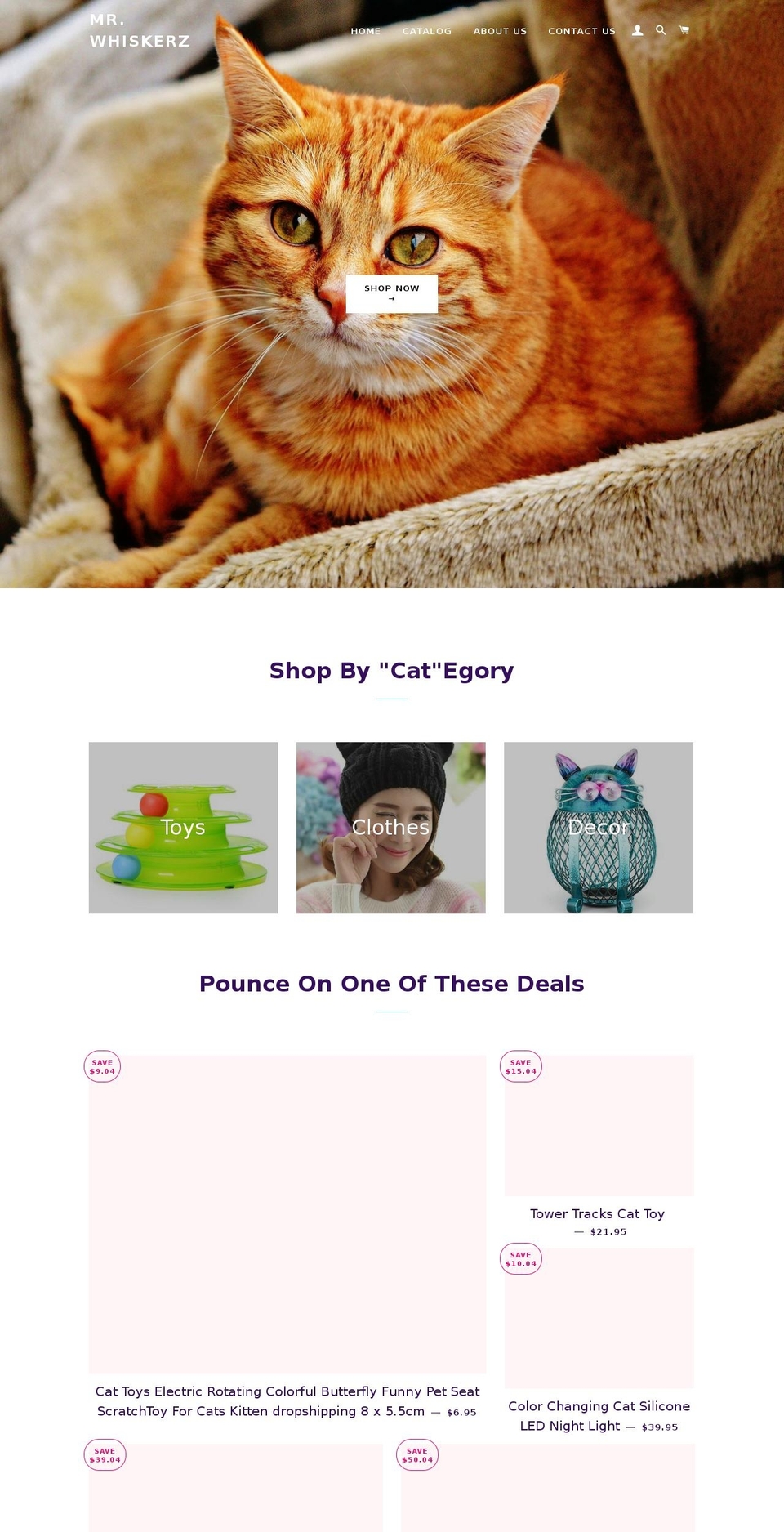 mrwhiskerz.com — Shopify storefront screenshot