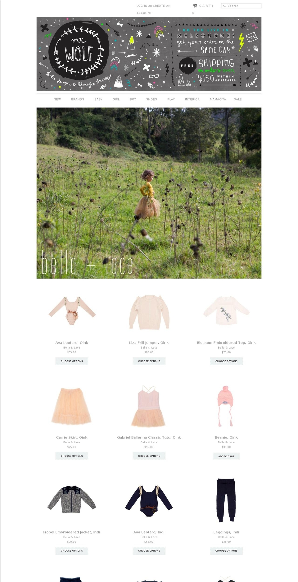 mrwolfkids.com.au shopify website screenshot