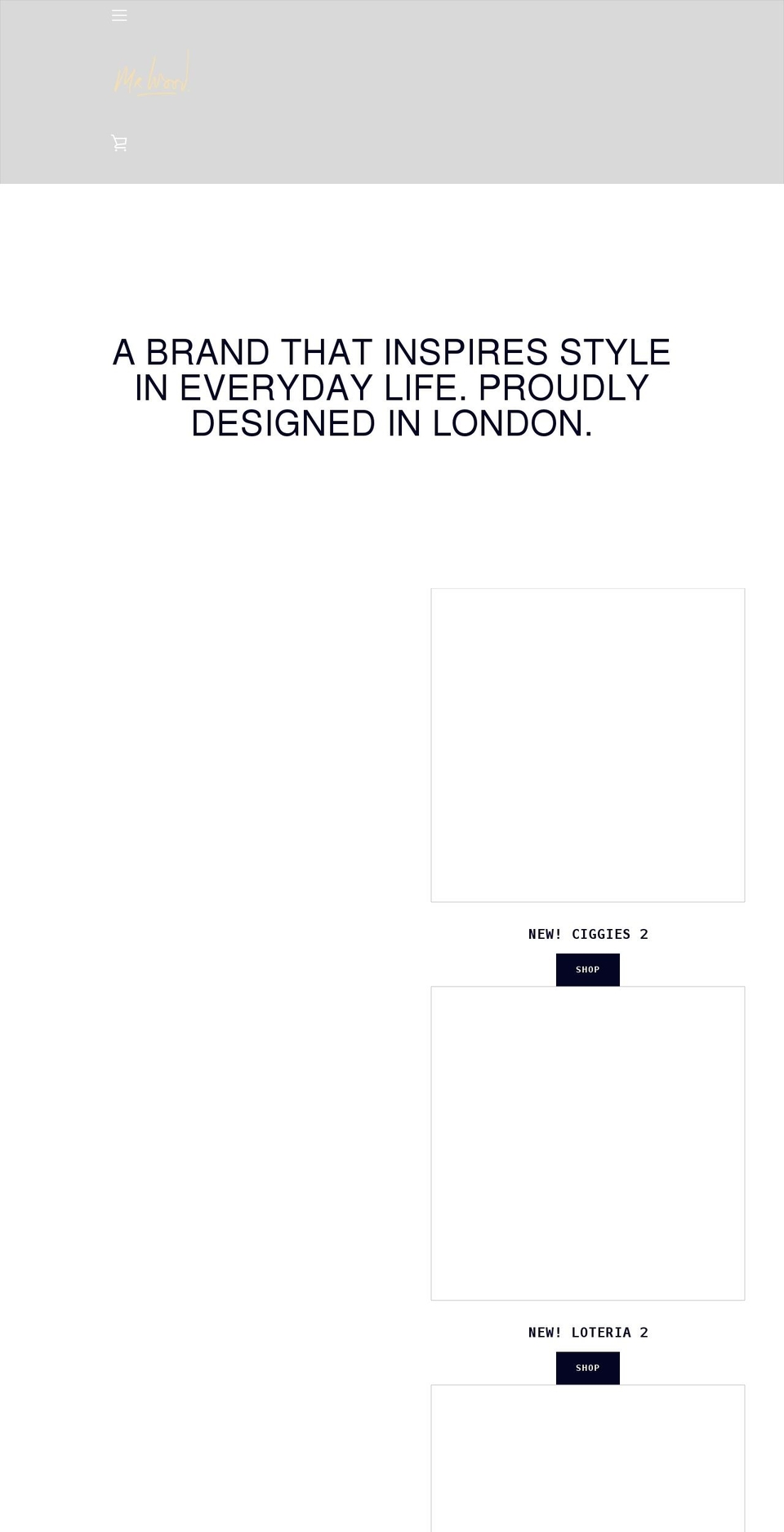mrwood.london shopify website screenshot