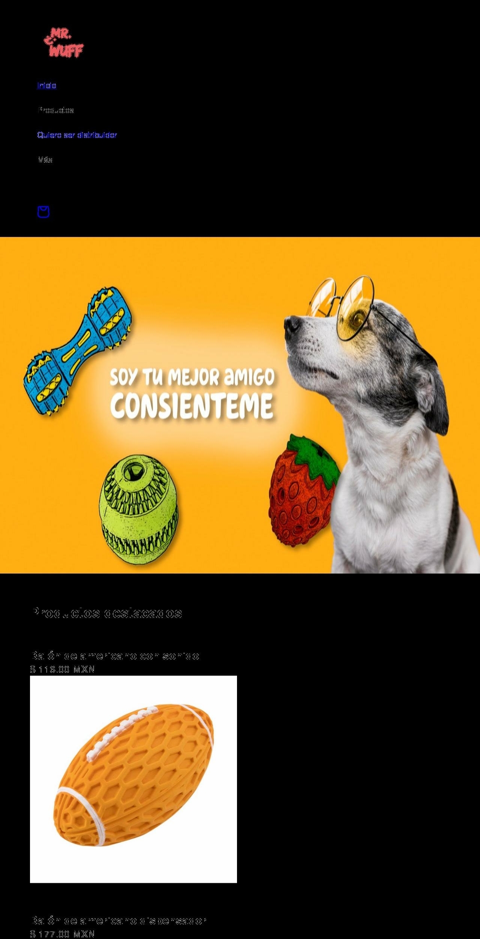 mrwuff.com shopify website screenshot