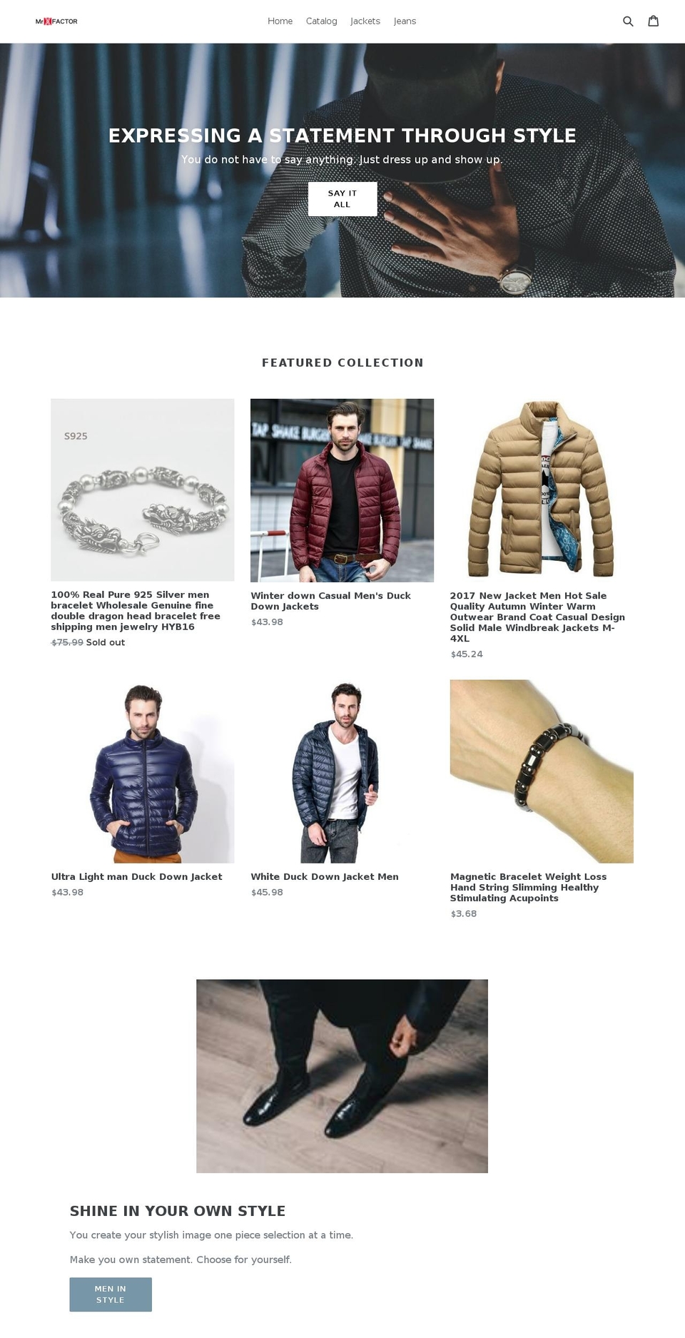 mrxfactor.com — Shopify storefront screenshot