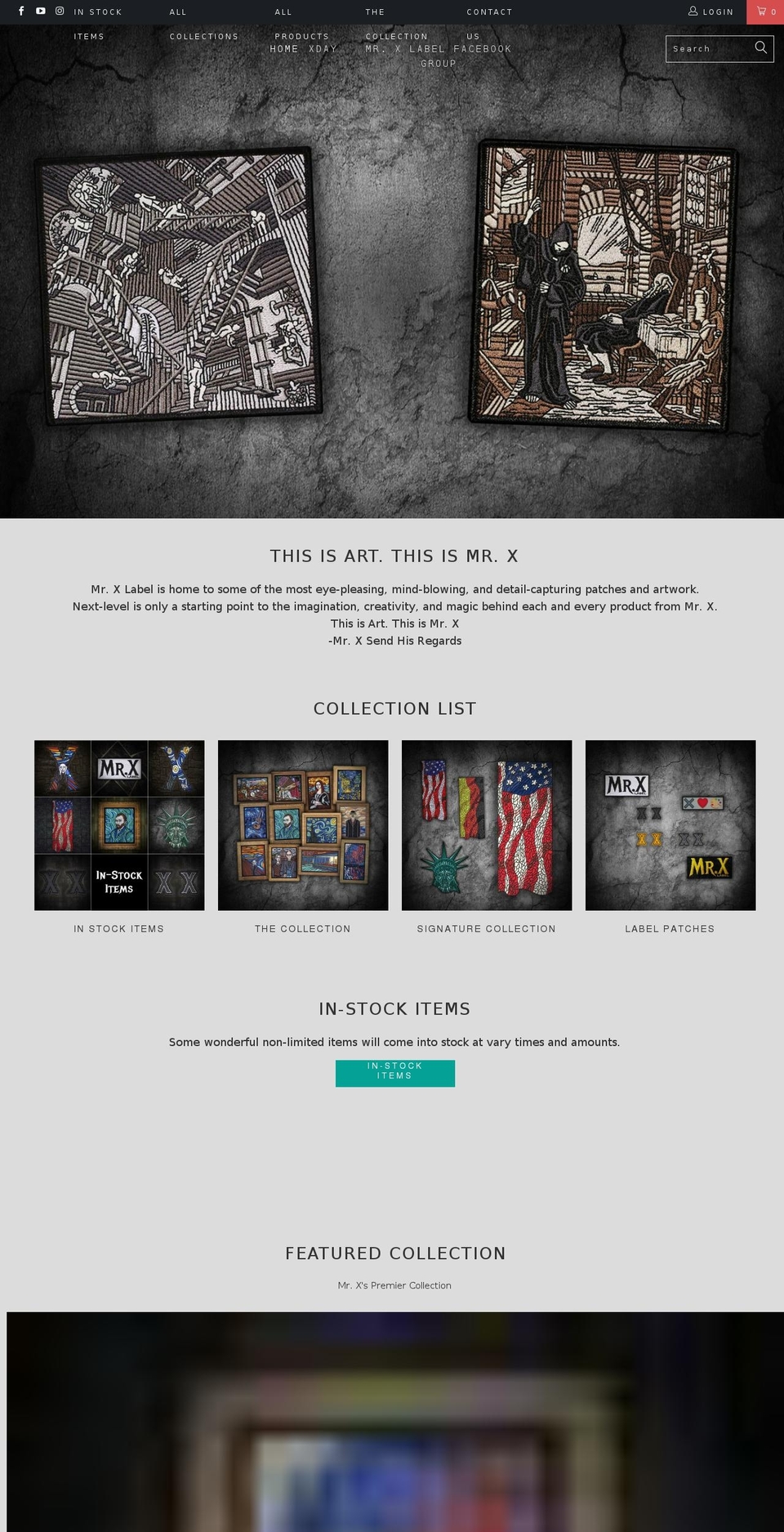 mrxlabel.com shopify website screenshot