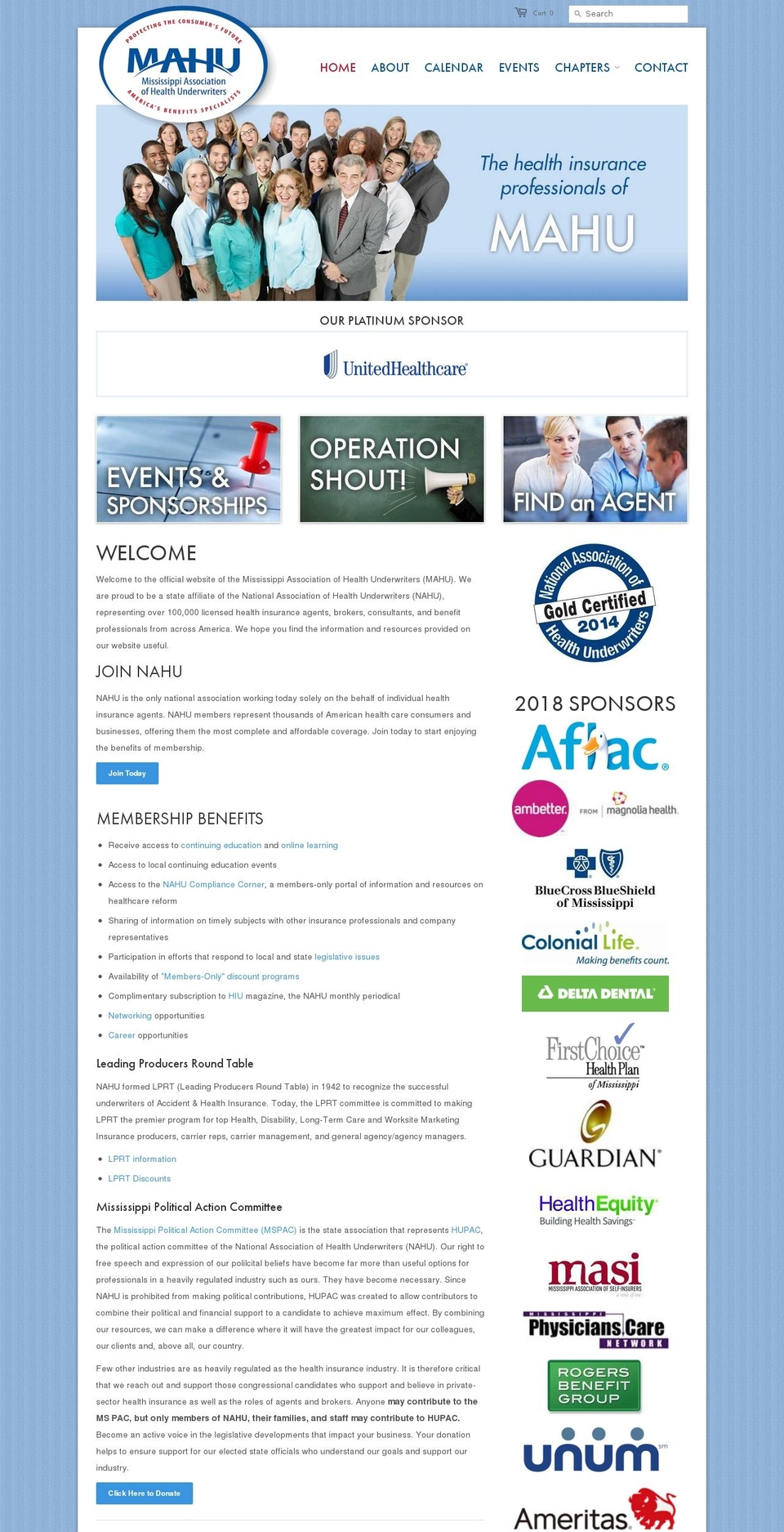 ms-ahu.org shopify website screenshot
