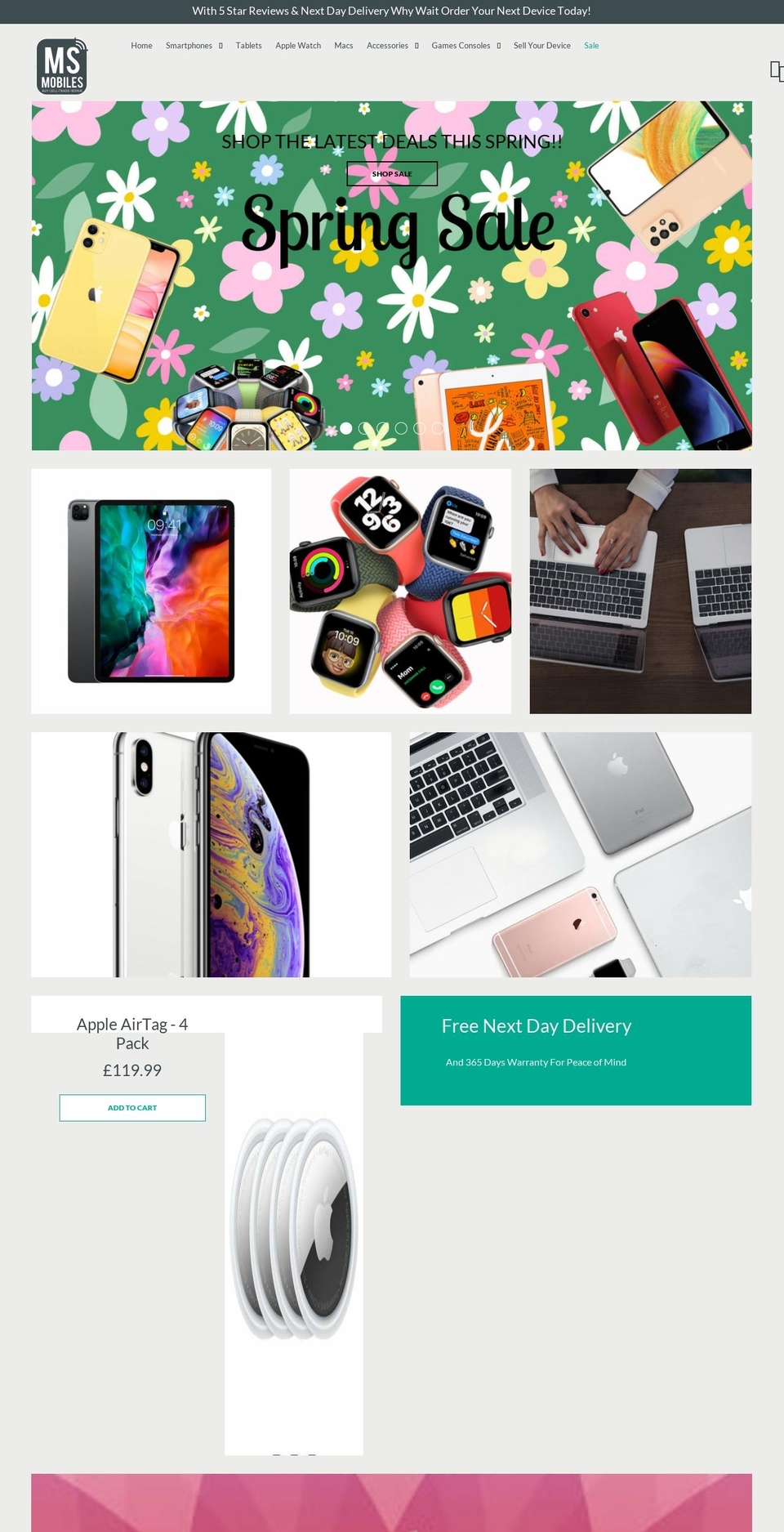 ms-mobiles.com shopify website screenshot