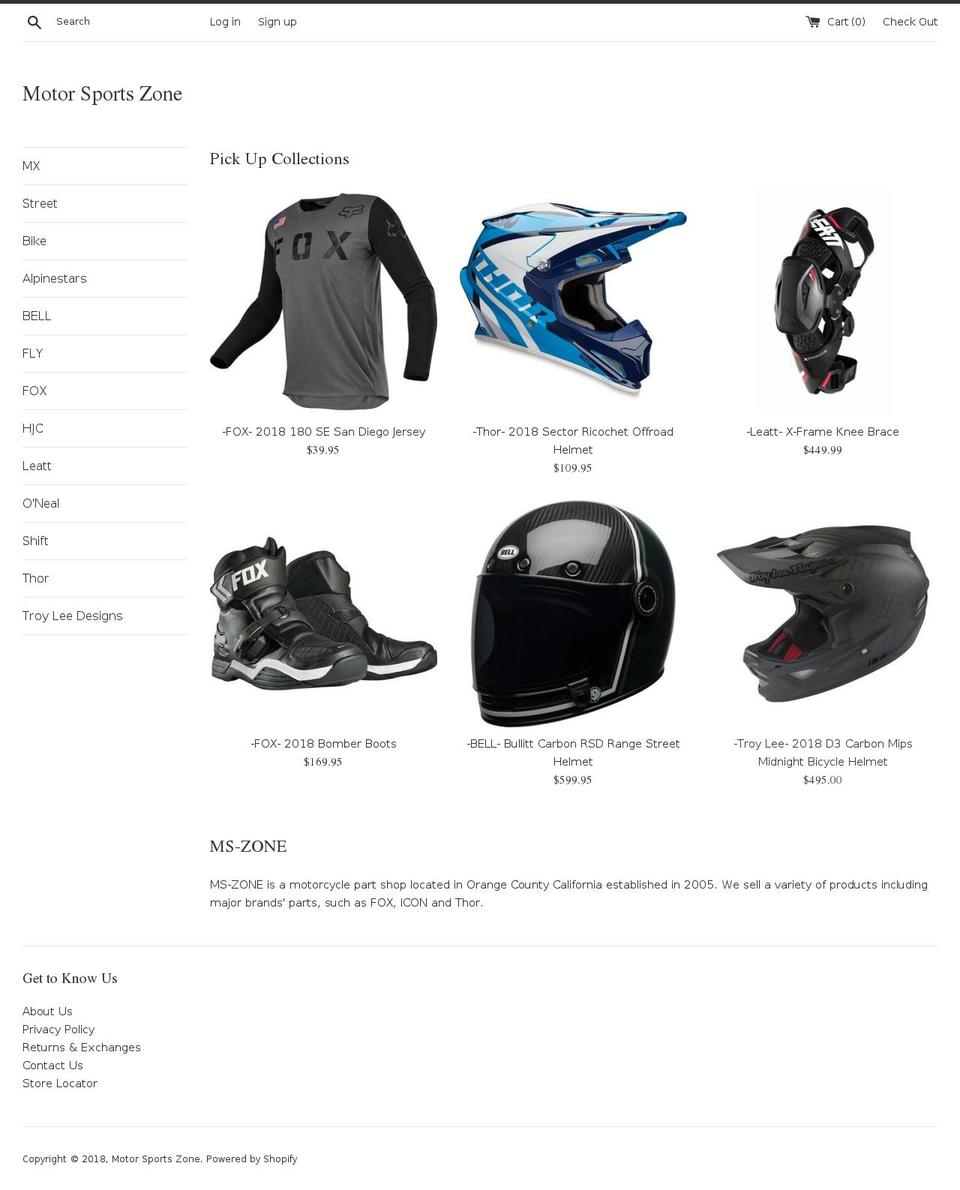 ms-zone.com — Shopify storefront screenshot