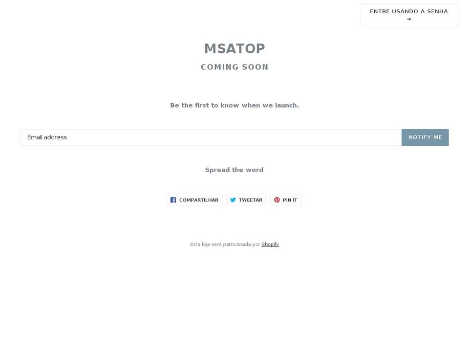 msatop.com — Shopify storefront screenshot