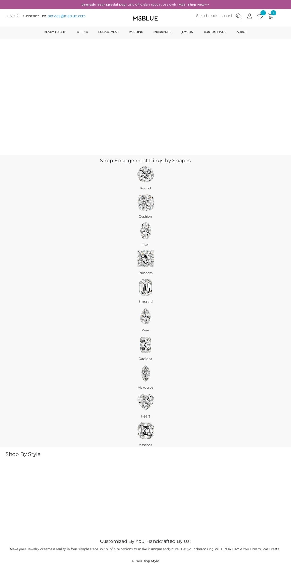 msblue.com shopify website screenshot