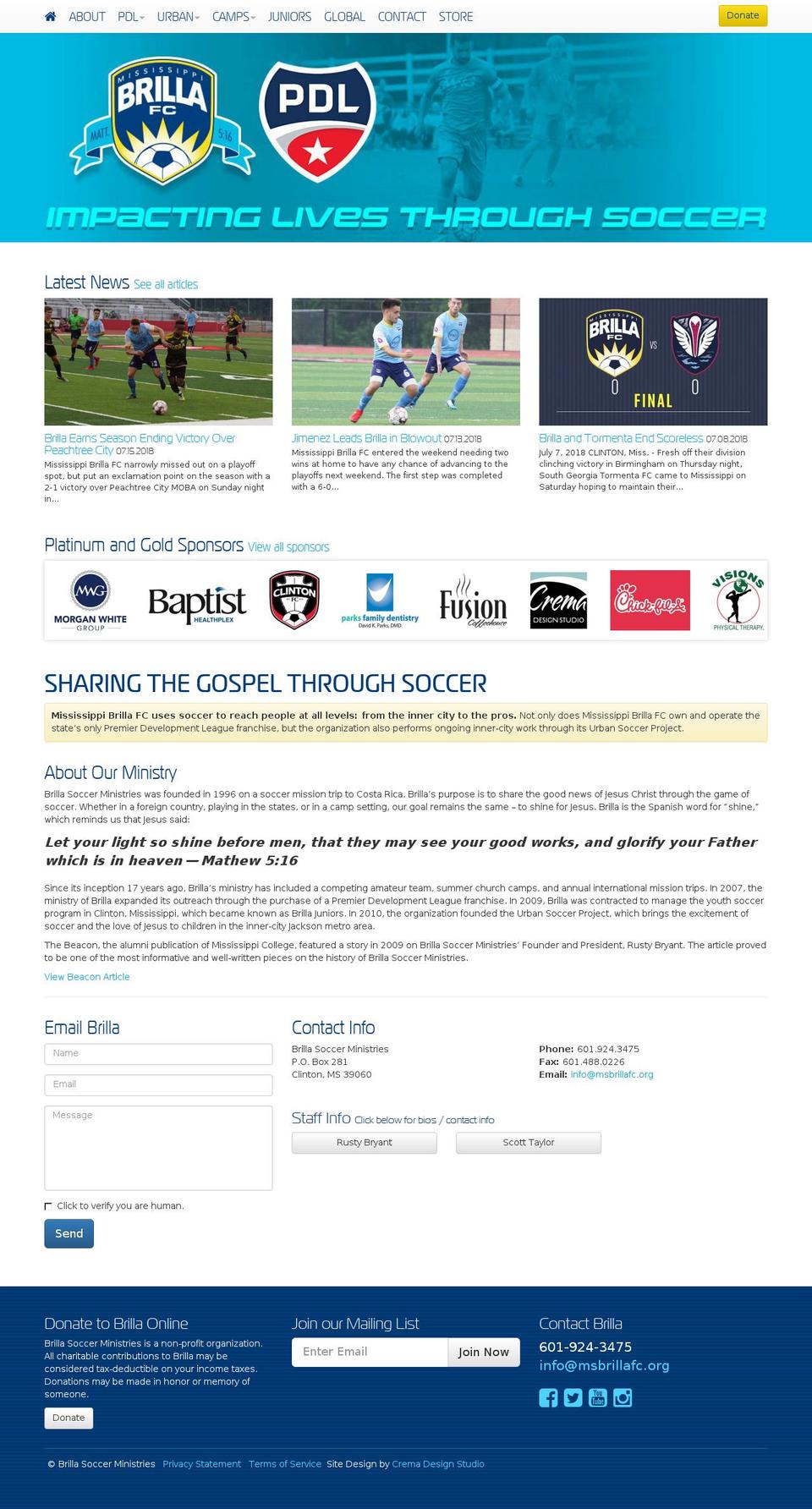 msbrillafc.org shopify website screenshot