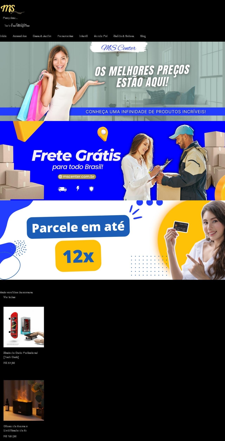 mscenter.com.br shopify website screenshot