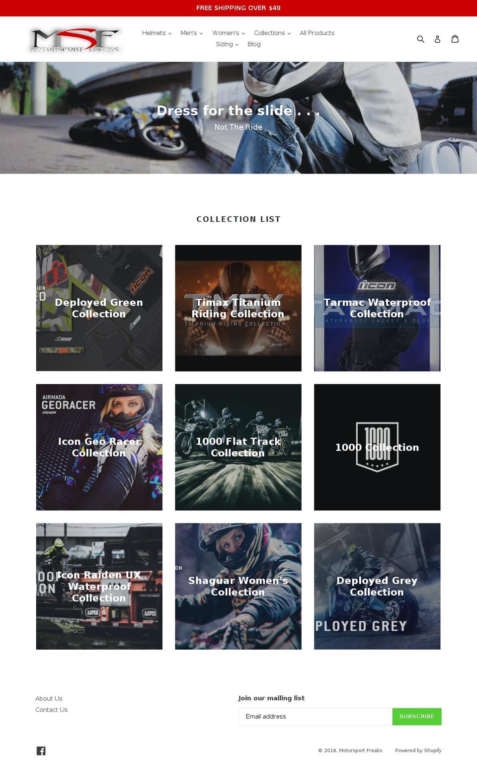 msfstreetgear.com shopify website screenshot