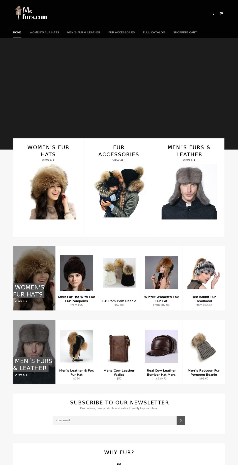 msfurs.com — Shopify storefront screenshot
